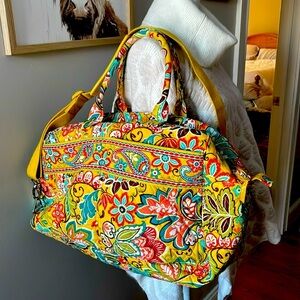 Vera Bradley weekender bag with shoulder strap